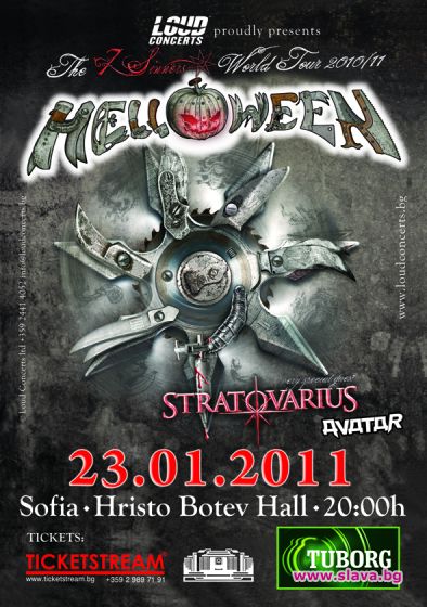 HELLOWEEN, STRATOVARIUS и AVATAR на една сцена в София!