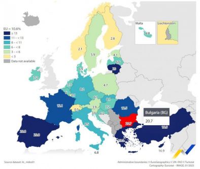 20,7% от българите не са в състояние да поддържат домовете си топли при 10,6% средно в ЕС: Евростат